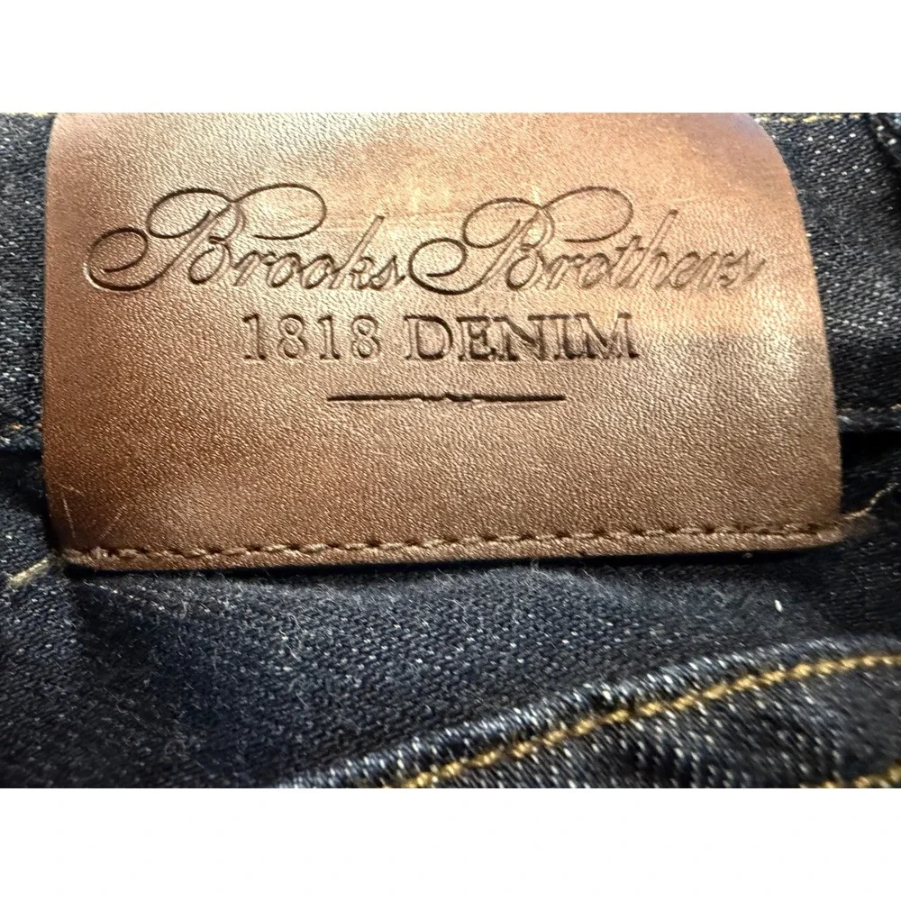 Brooks Brothers 1818 Denim Mens Dark Wash Supima Cotton Jeans 40x30 USA (HH25)
